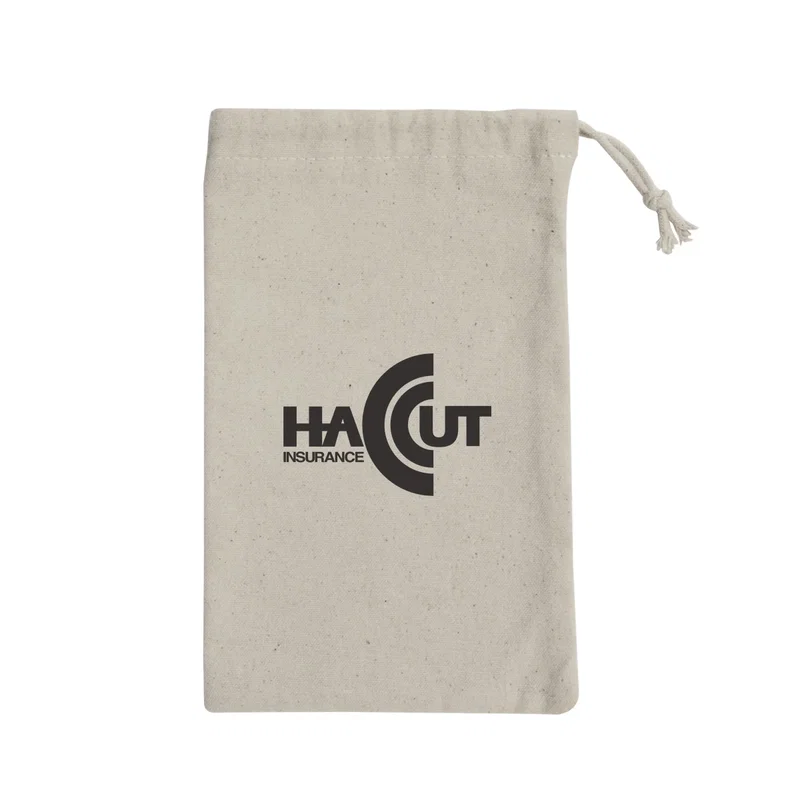 Cord pulled tight to gather the mouth of the bag