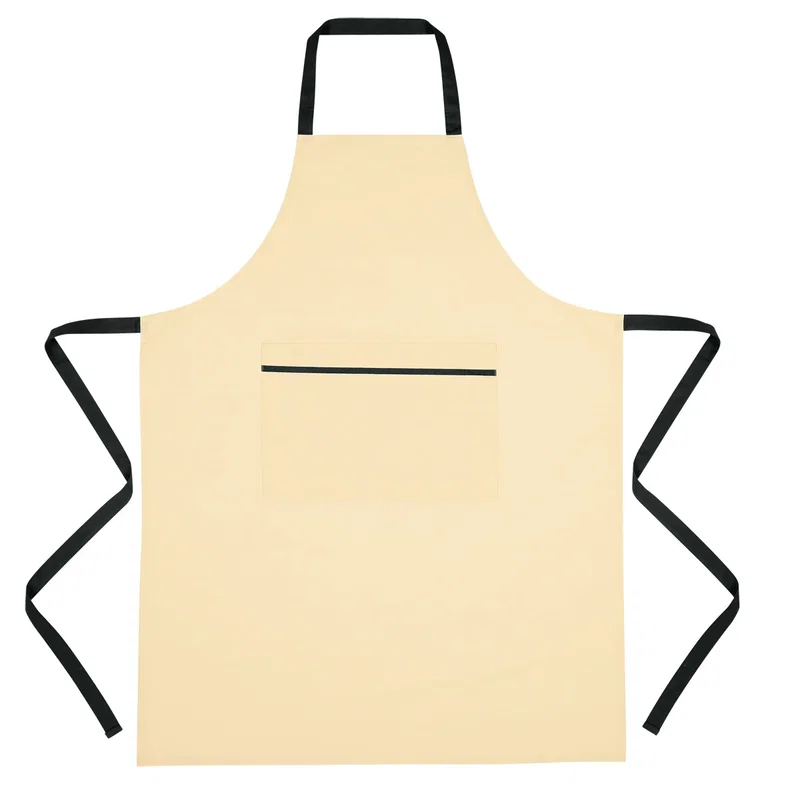 Worn by a cook in a kitchen setting