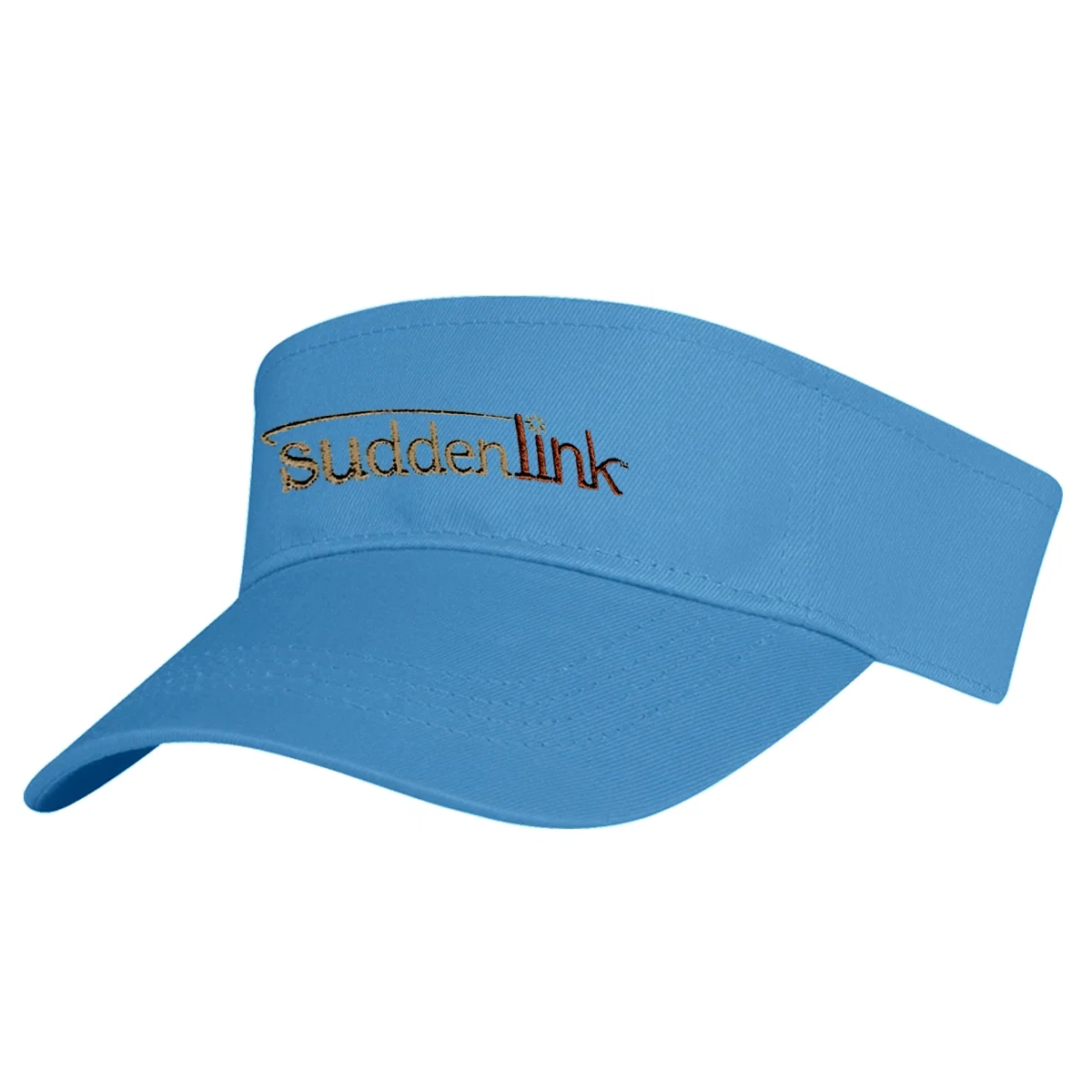 Side profile of the twill headwear on a display form