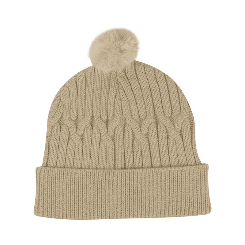 Courtney Cable Knit rPET Pom Beanie — view 7