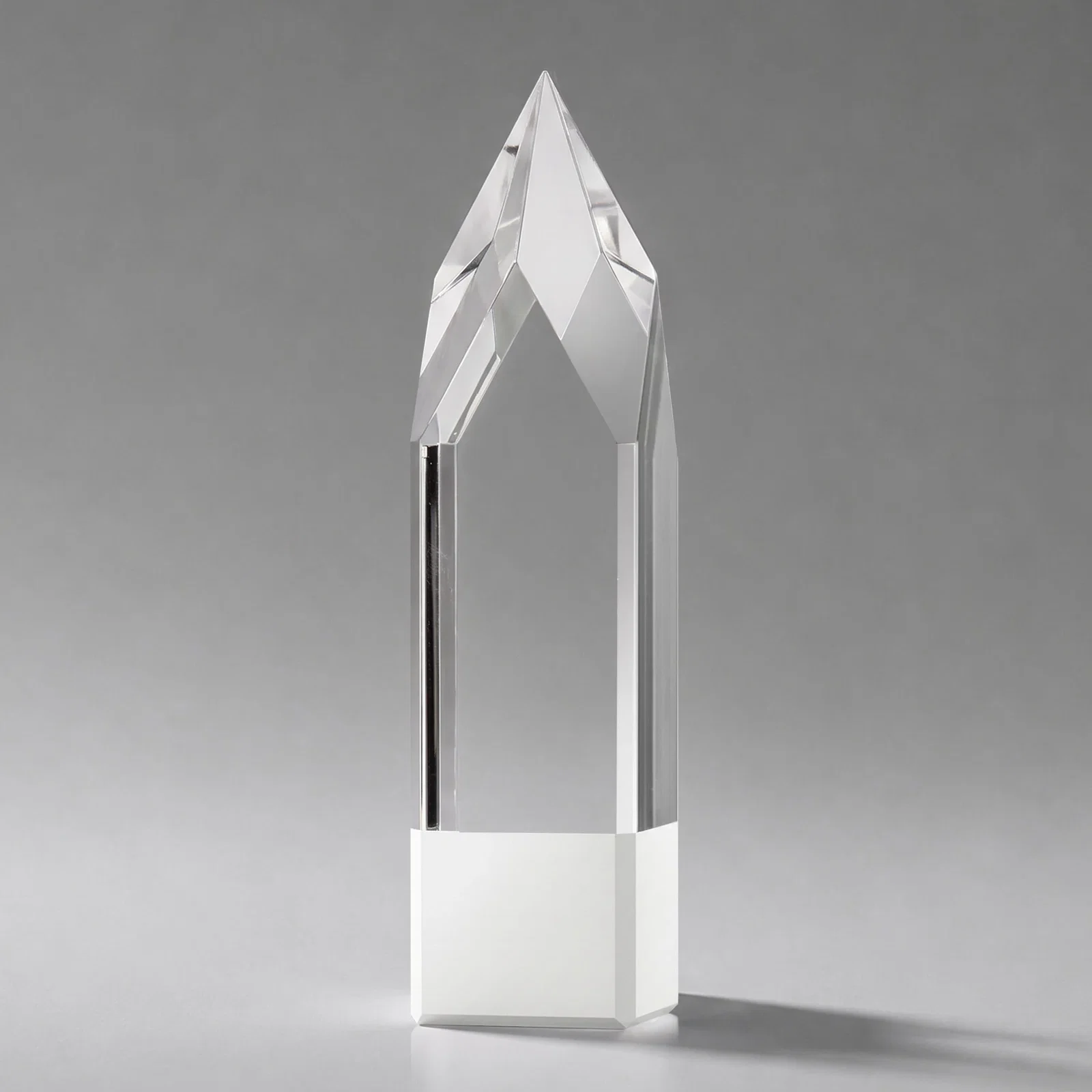 Branded Emerald and Clear Optical Crystal Tower Award with Subsurface Etching for volunteer appreciation