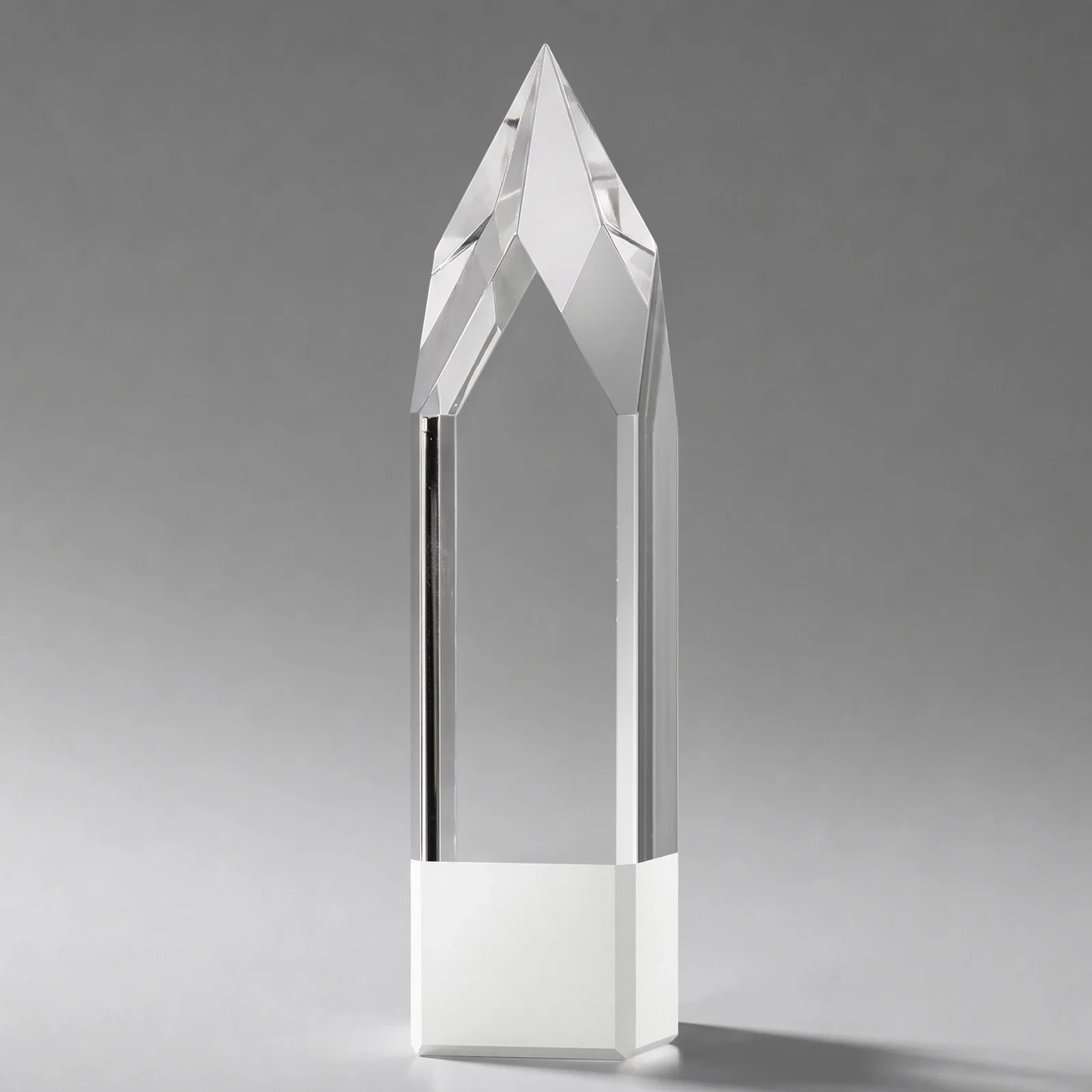 Branded Emerald and Clear Optical Crystal Tower Award with Subsurface Etching for dealer and partner awards