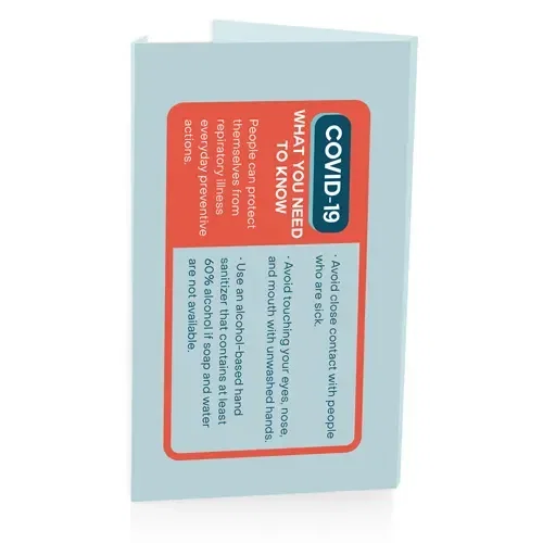 Covid-19 Info Card With Sanitizer Gel — view 2