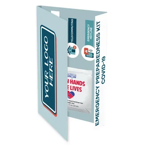 Covid-19 Info Card With Sanitizer Gel — view 3