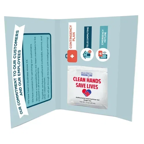 Covid-19 Info Card With Sanitizer Gel — view 4