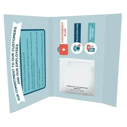 Covid-19 Info Card With Sanitizer Gel — view 6