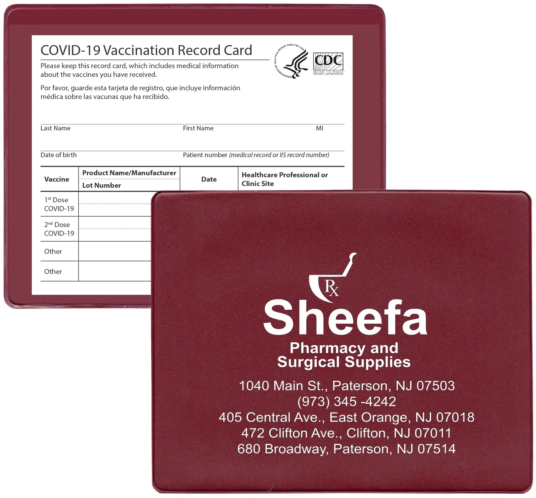 Custom Vaccine Card Holder — view 4