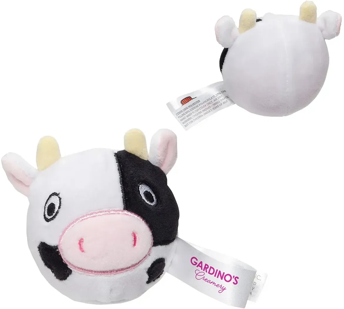 Stress Busters plush squeeze toy with custom logo, soft branded gel-bead sensory ball, style 2