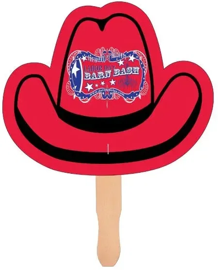 Cowboy Hat Shape Hand Fan — view 2