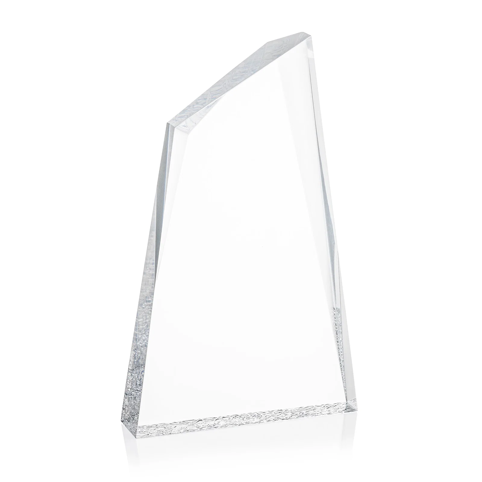 Personalized Acrylic Award with Crackle Base and Right-Facing Peak for team milestone celebrations