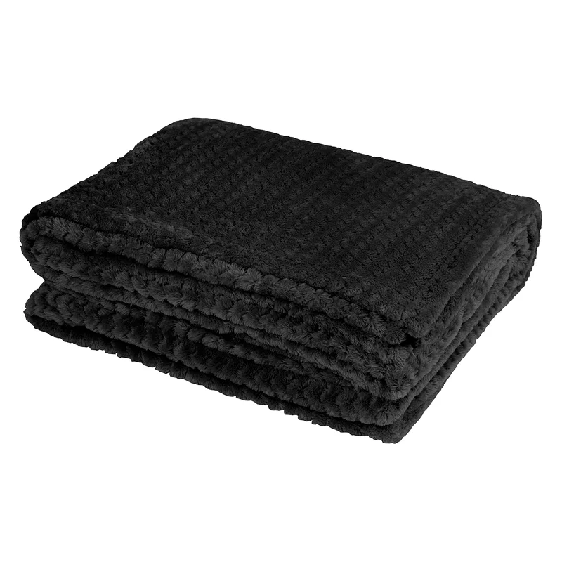 Cozy Plush Blanket With Woven Patch — view 2