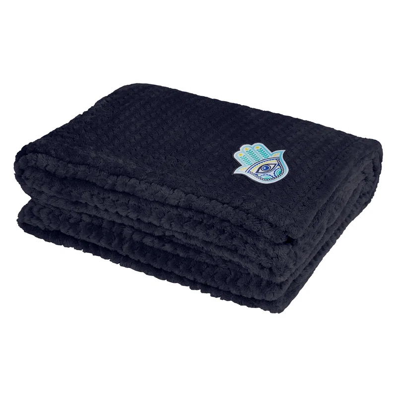 Cozy Plush Blanket With Woven Patch — view 3