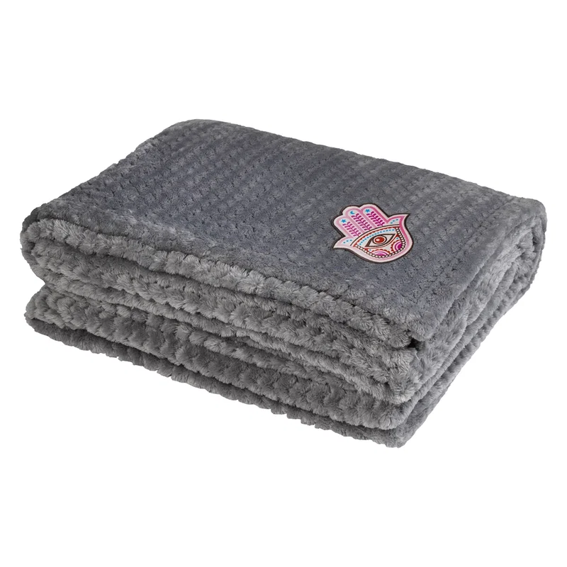 Cozy Plush Blanket With Woven Patch — view 5