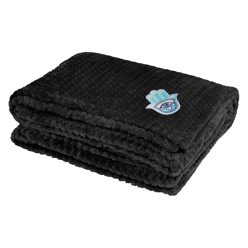Cozy Plush Blanket With Woven Patch — view 7