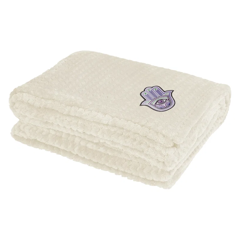 Cozy Plush Blanket With Woven Patch — view 8