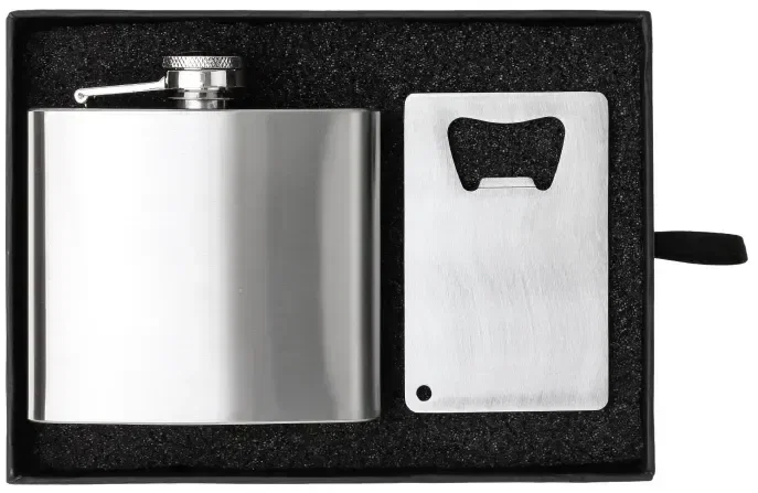 Customized Flask and Bottle Opener Gift Set - 5 oz. — view 2