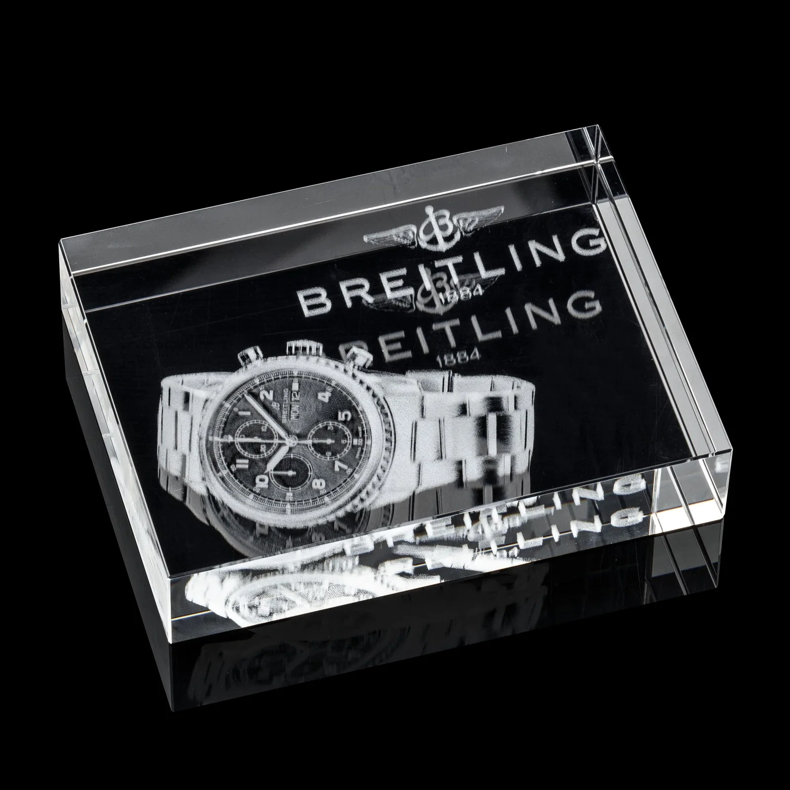 Custom Rectangle Crystal Paperweight, 4" x 3" x 0.75" Optical Crystal, client appreciation gift for service anniversary gifts