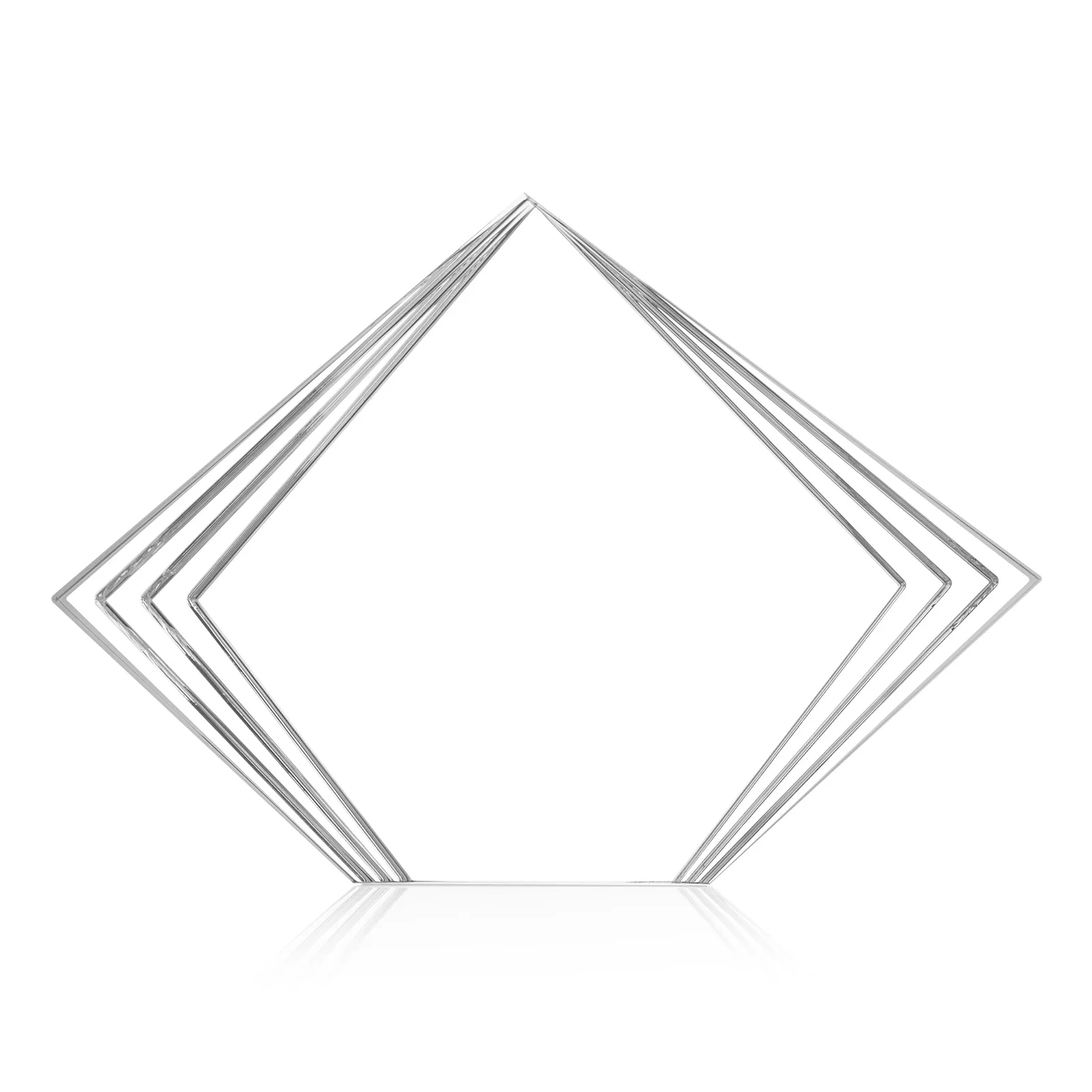 Promotional Acrylic Diamond Award With Layered Side Accents for retirement presentations