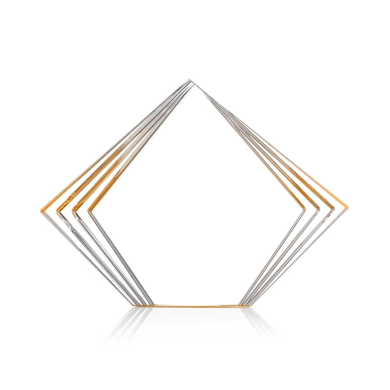 Promotional Acrylic Diamond Award With Layered Side Accents for team milestone celebrations