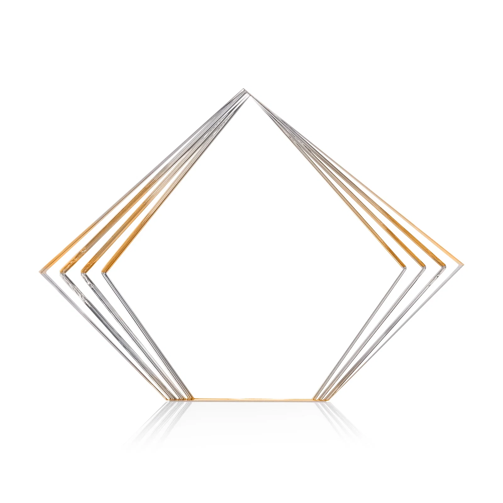 Promotional Acrylic Diamond Award With Layered Side Accents for donor appreciation