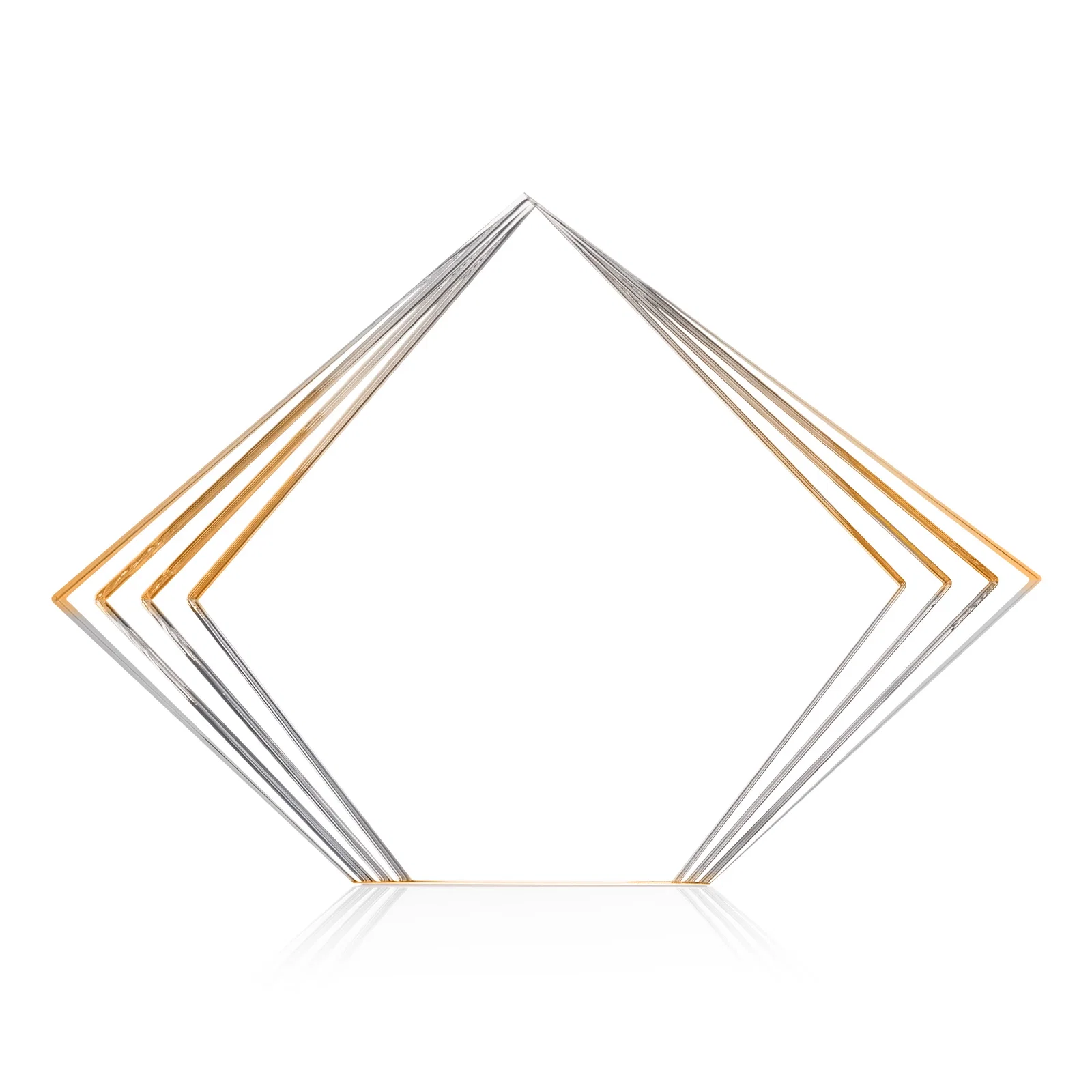 Promotional Acrylic Diamond Award With Layered Side Accents for graduation ceremonies