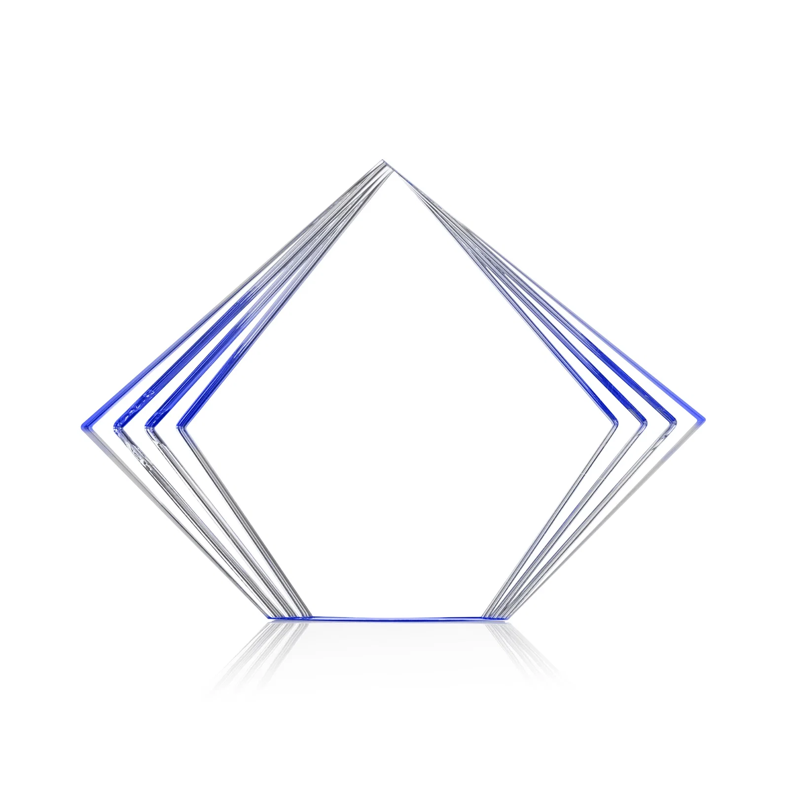Promotional Acrylic Diamond Award With Layered Side Accents for safety achievement programs