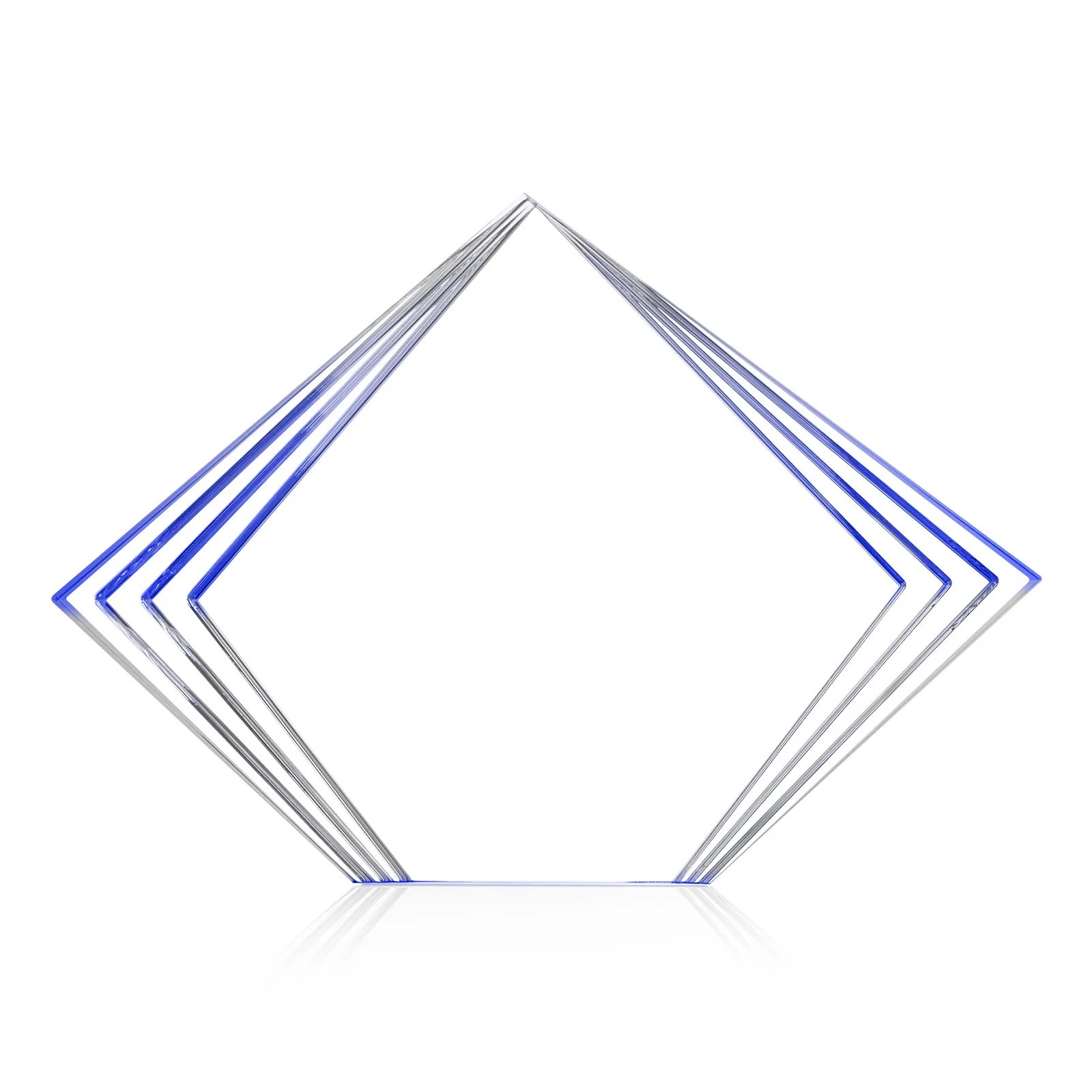 Promotional Acrylic Diamond Award With Layered Side Accents for dealer and partner awards