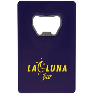 Credit Card-Shaped Stainless Steel Bottle Opener, 3 5/8" Long