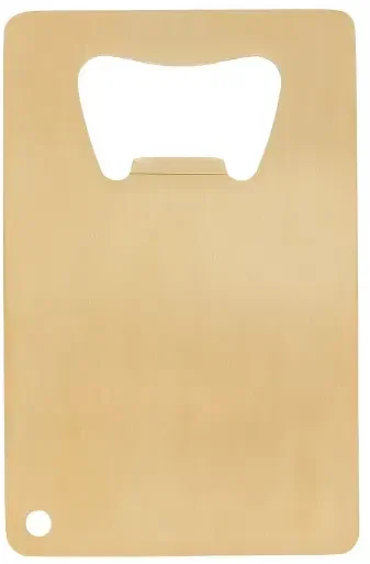 Personalized Brushed Gold Credit Card Bottle Opener — view 2