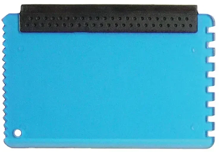Credit Card Ice Scraper. Wallet-size credit card ice scraper with squeegee for winter cars, view 2