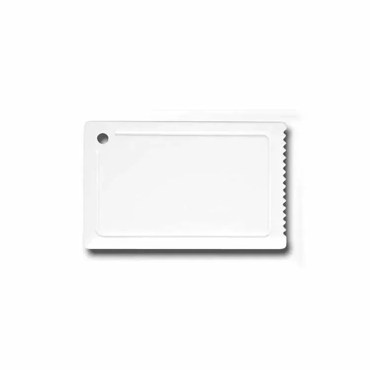 Custom Credit Card Ice Scraper. Wallet-sized polycarbonate ice scraper for clearing windshield frost in winter, view 4