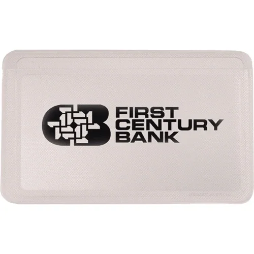 Credit Card Magnifier shown inside Made in USA protective case