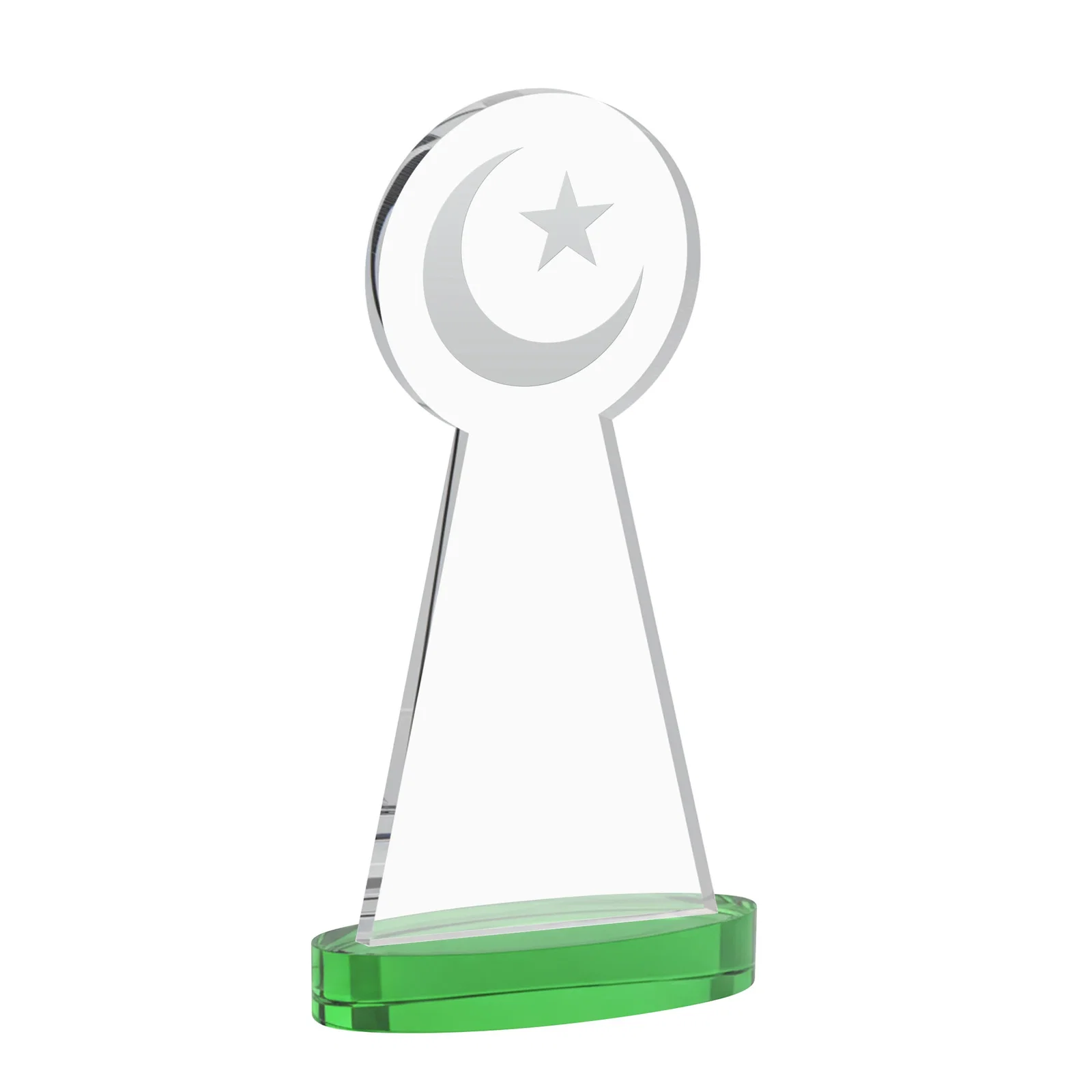 Custom Starfire Crescent and Star Award with Choice of Base Color, with your logo for corporate award ceremonies