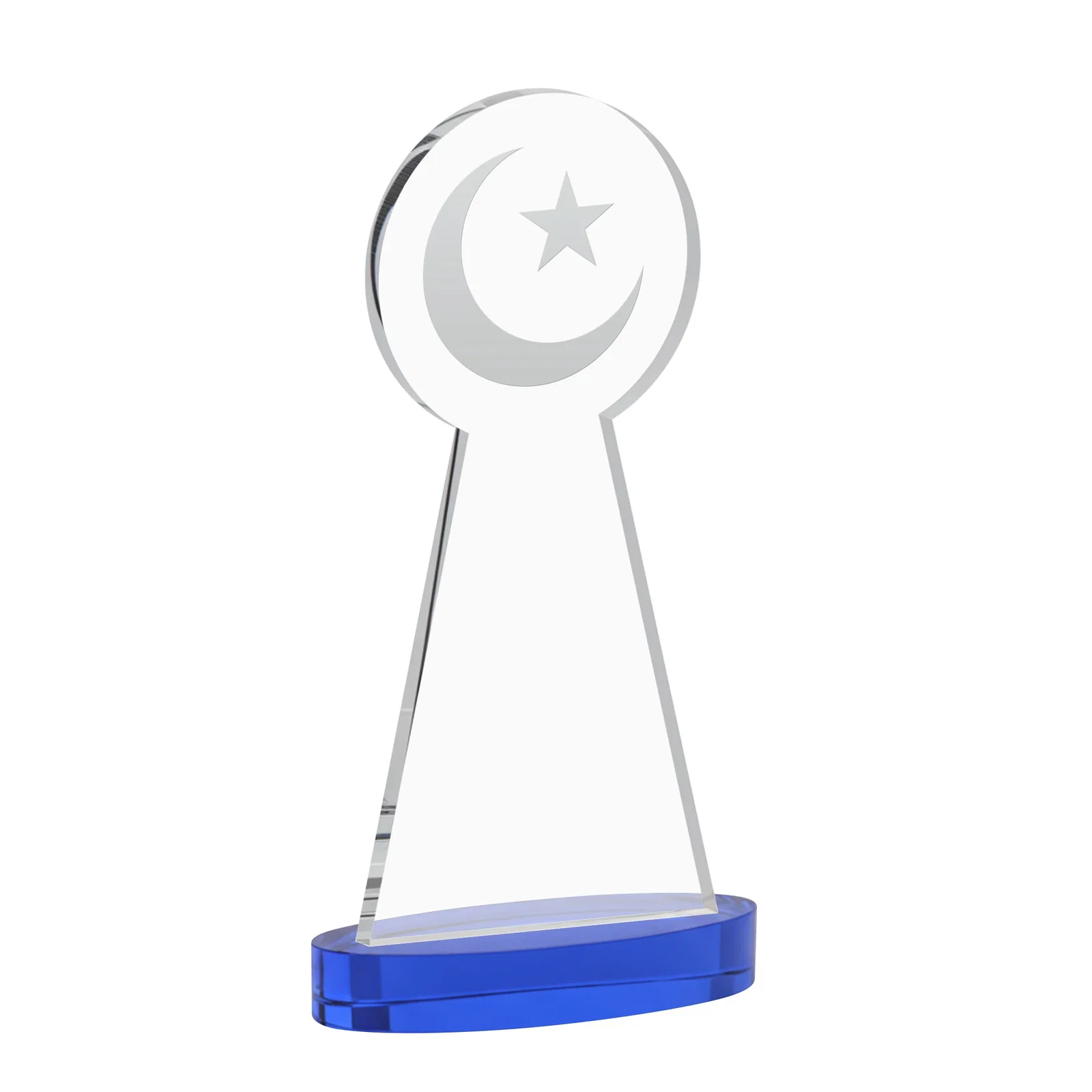 Custom Starfire Crescent and Star Award with Choice of Base Color, with your logo for graduation ceremonies
