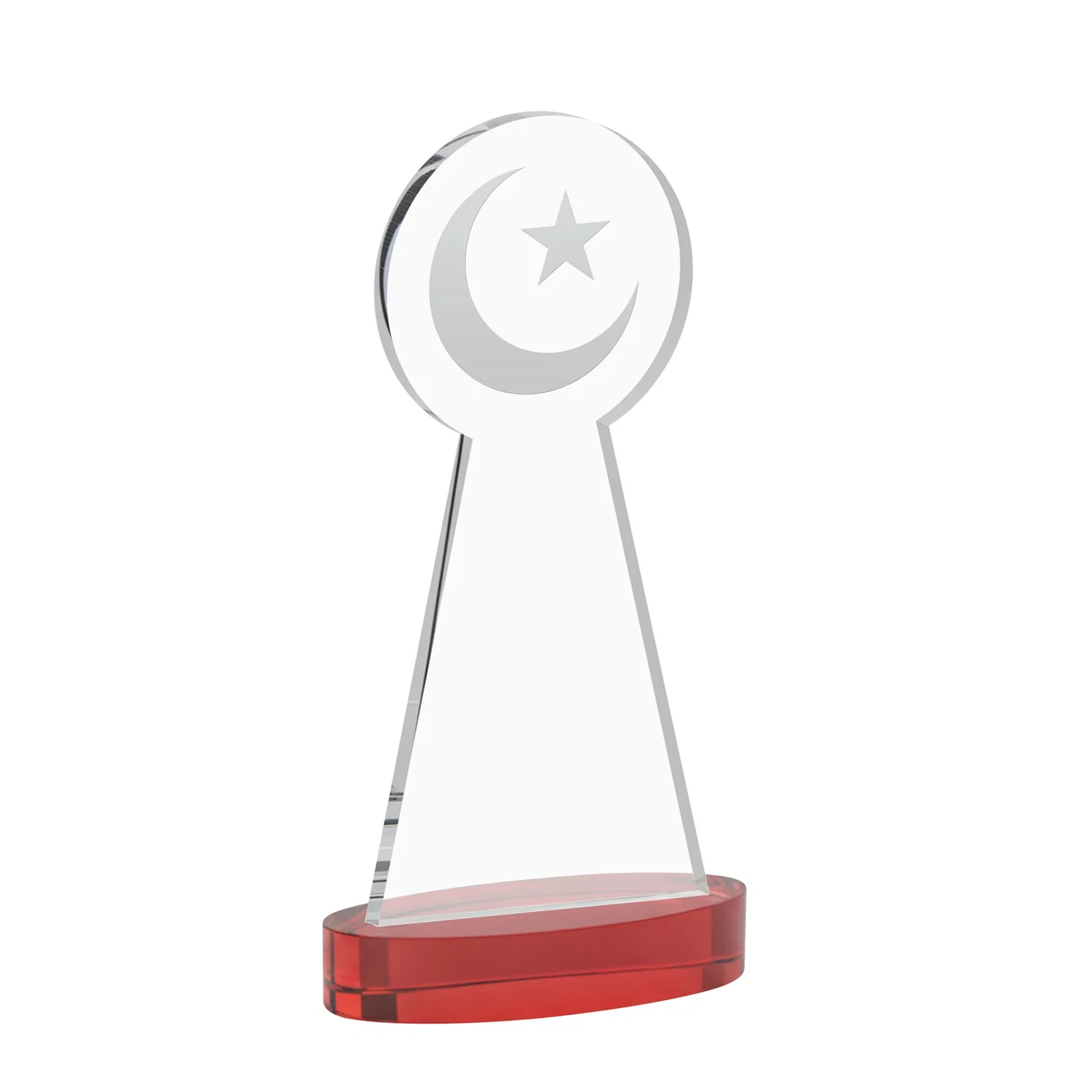 Custom Starfire Crescent and Star Award with Choice of Base Color, with your logo for volunteer appreciation