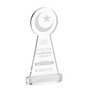 Starfire Crescent and Star Award with Choice of Base Color
