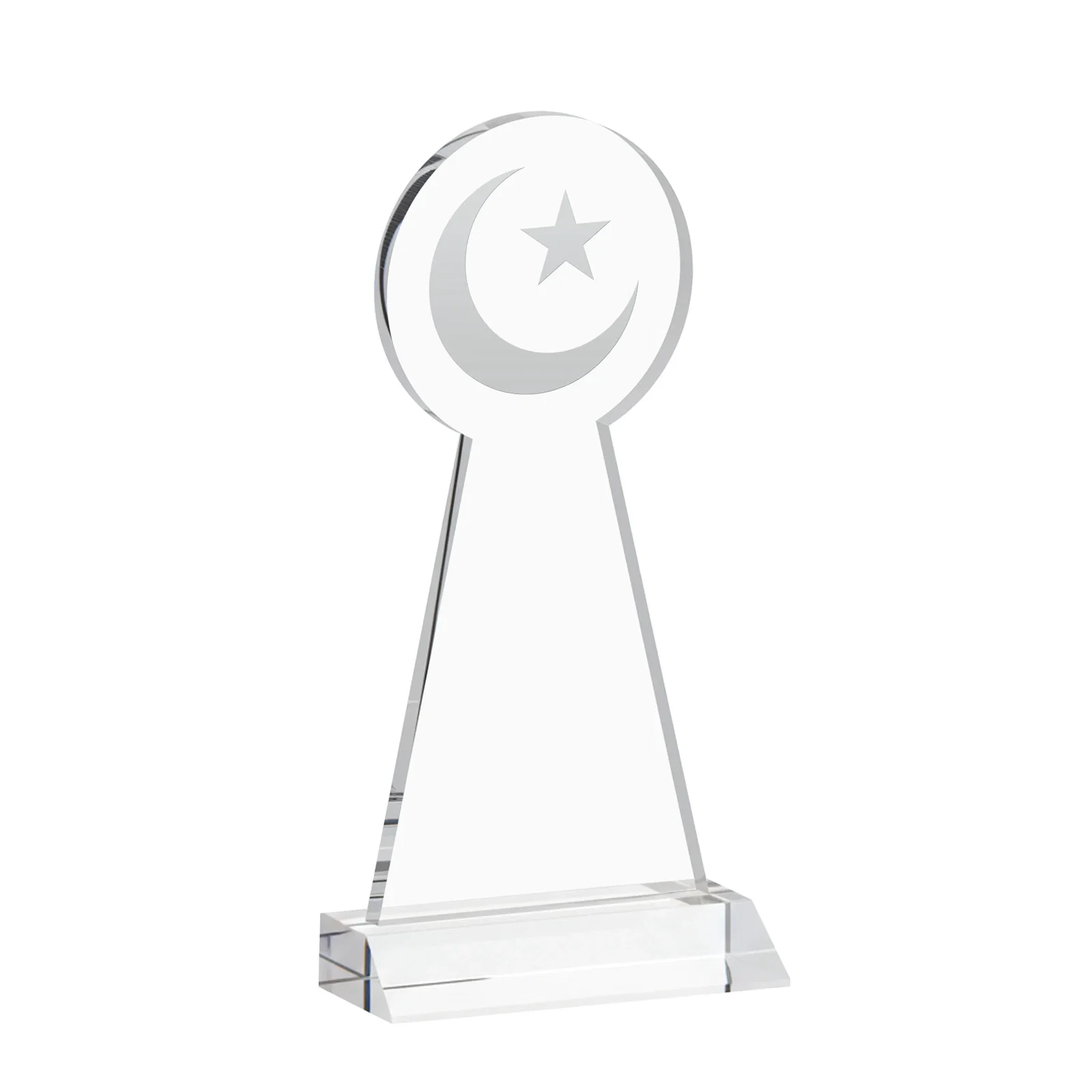 Custom Starfire Crescent and Star Award on a Front-Mitered Base, with your logo for safety achievement programs