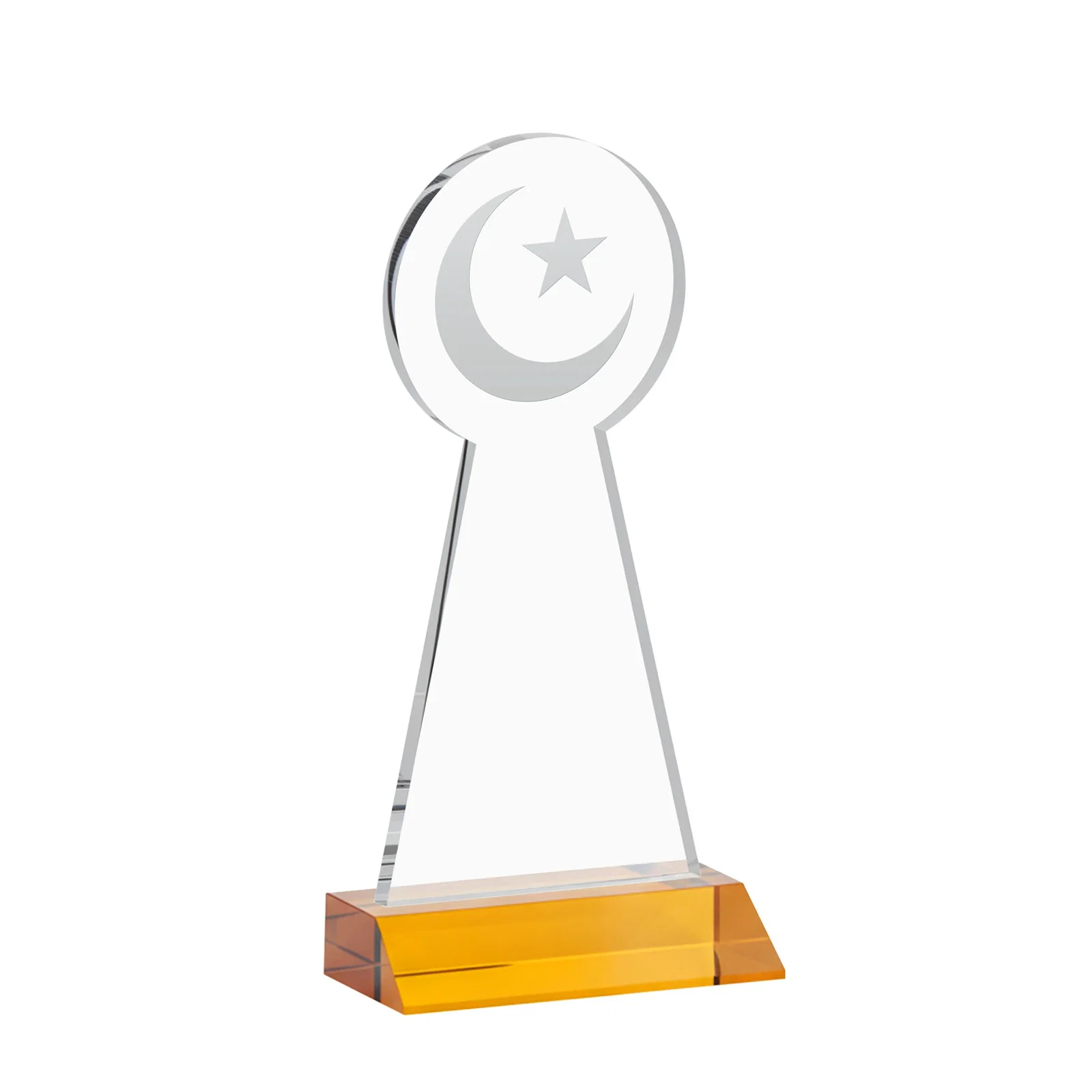 Custom Starfire Crescent and Star Award on a Front-Mitered Base, with your logo for dealer and partner awards