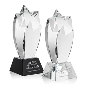 Optical Crystal Shooting Star Award on Thick Base