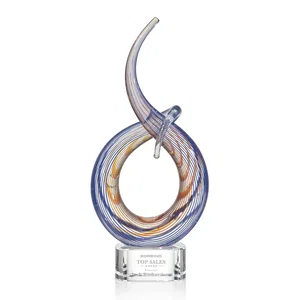 Glass Free Form Sculpture Award, Individually Hand-Formed