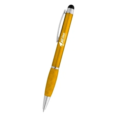 Navy version of the writing tool viewed from the side