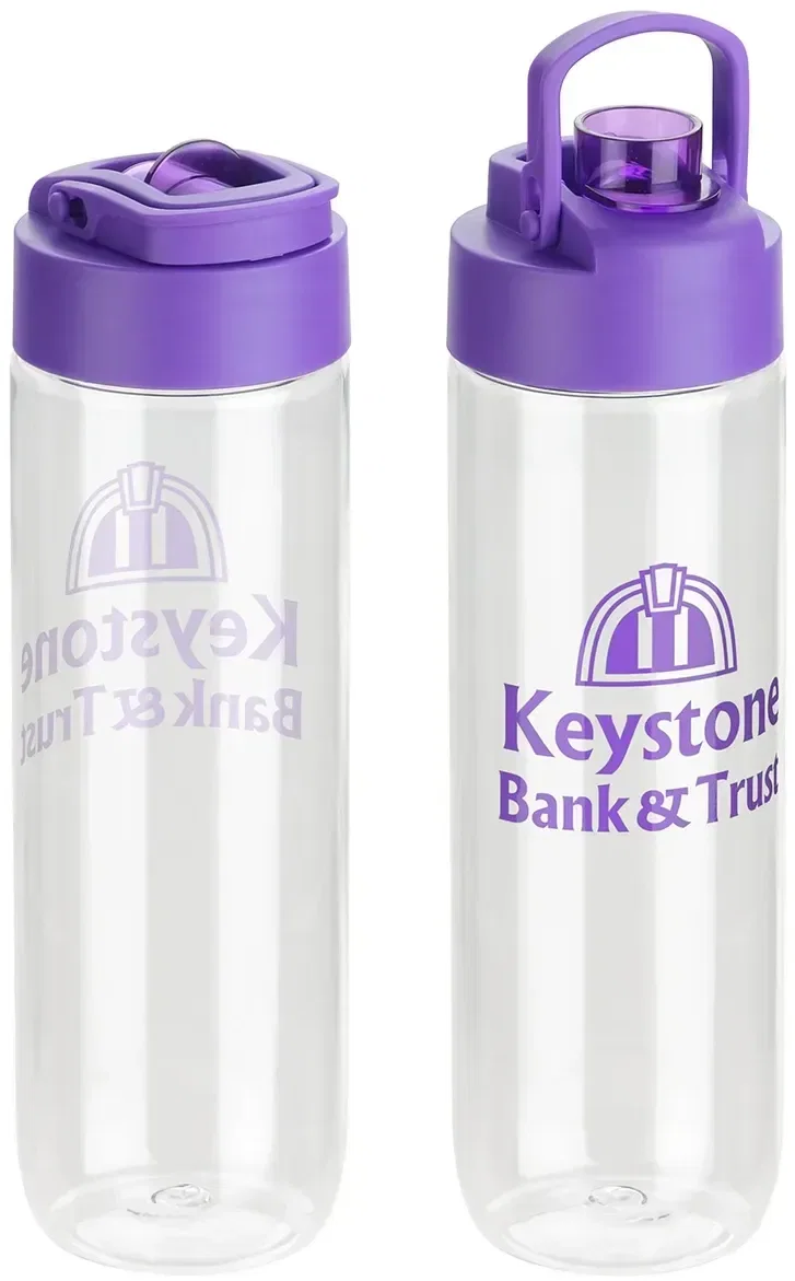 Side profile of the promotional Criterium lightweight Tritan water bottle