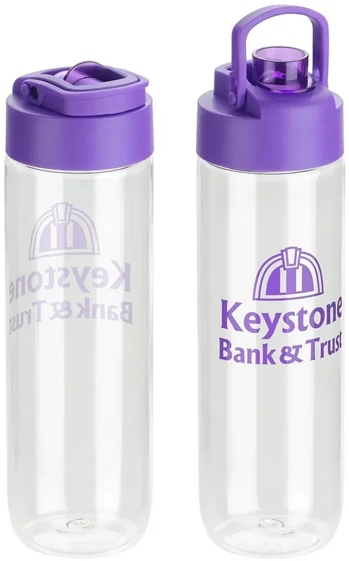 Side profile of the promotional Criterium lightweight Tritan water bottle