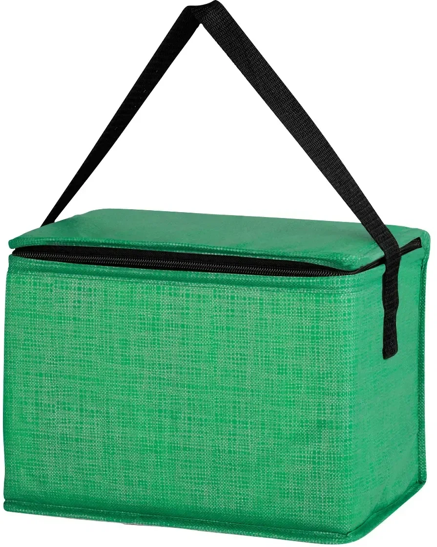 Crosshatch textured lunch bag with carry handles
