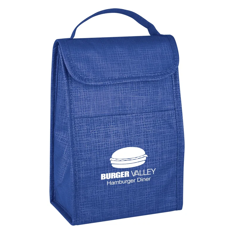 Orange colorway held by the top carry handle