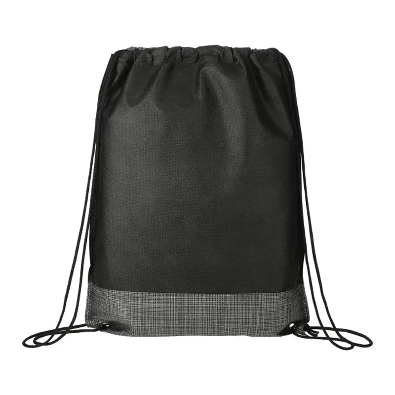Crossweave Heat Sealed Drawstring Bag — view 3