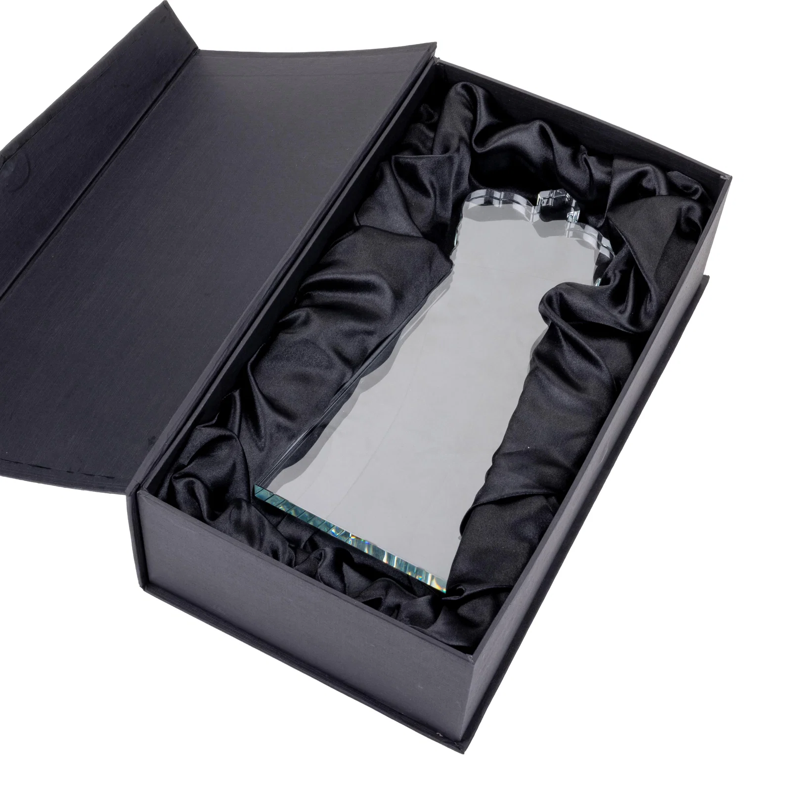 Custom Starfire Crystal Crown Award on Front-Mitered Base, awards for safety achievement programs