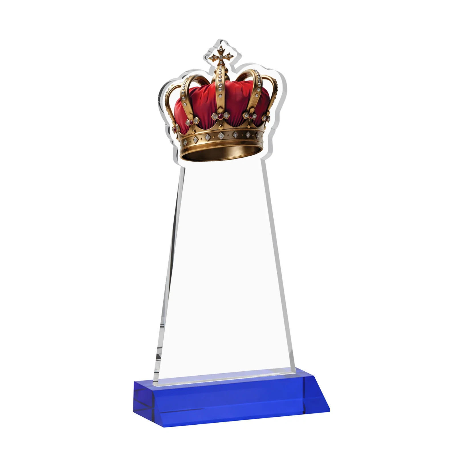 Custom Starfire Crystal Crown Award on Front-Mitered Base, awards, with your logo for sales achievement awards