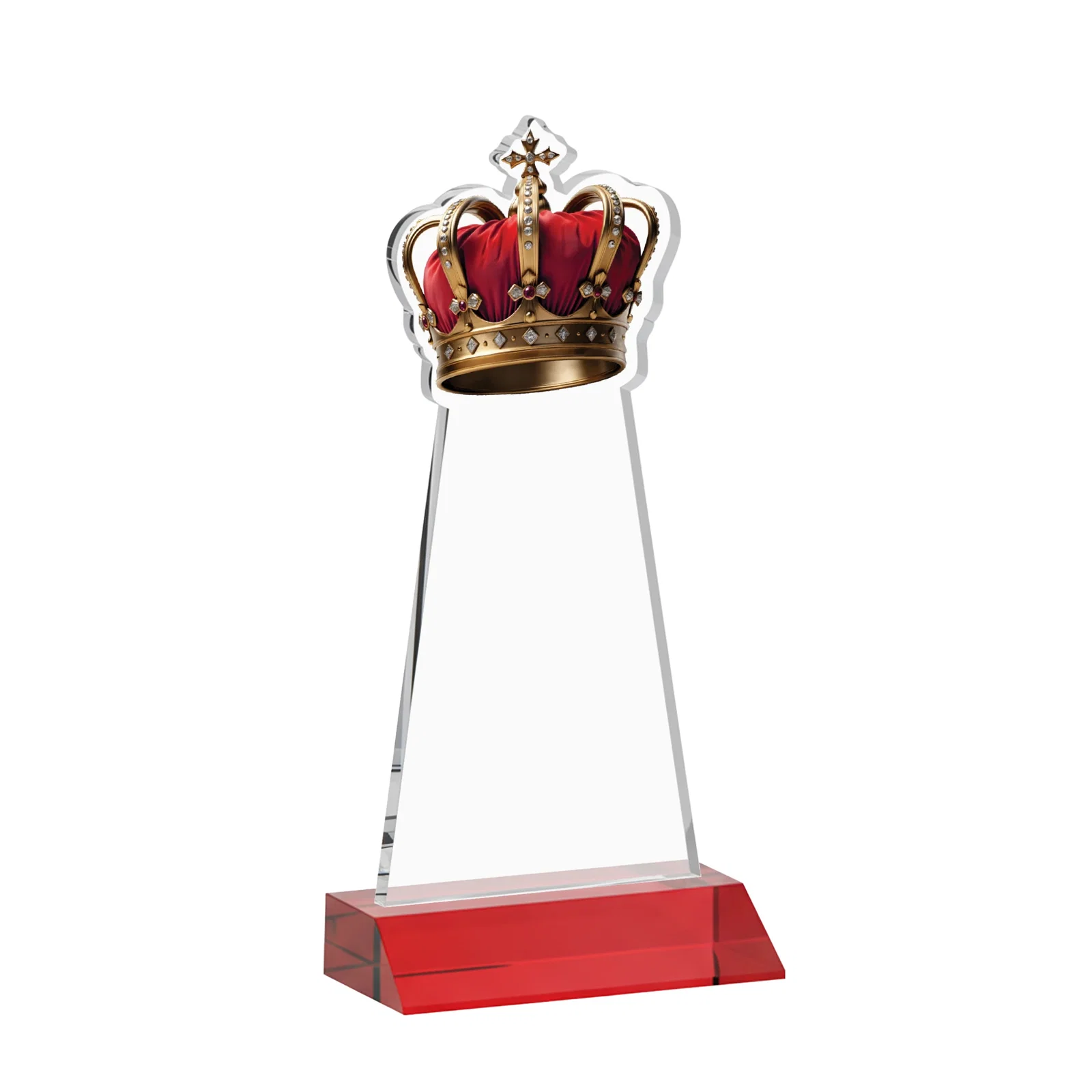 Custom Starfire Crystal Crown Award on Front-Mitered Base, awards, with your logo for safety achievement programs