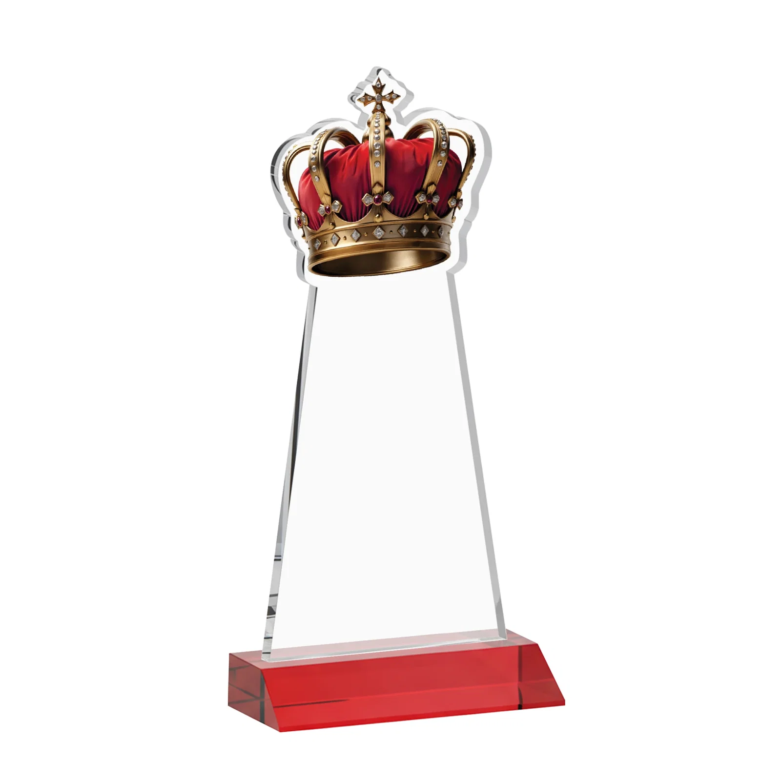 Custom Starfire Crystal Crown Award on Front-Mitered Base, awards, with your logo for volunteer appreciation